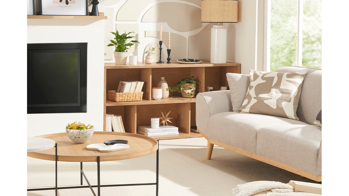 bibliotheque-basse-finition-bois-clair-chene-l140-cm-epure-55138-64d254bd5e95b_1200_675_ Bibliothèque basse finition bois clair chêne L140 cm – Image 1